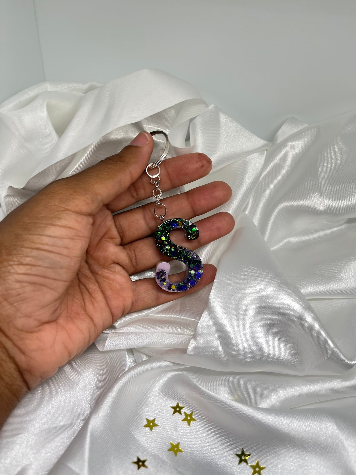 Porte clé Lettre S bling bling