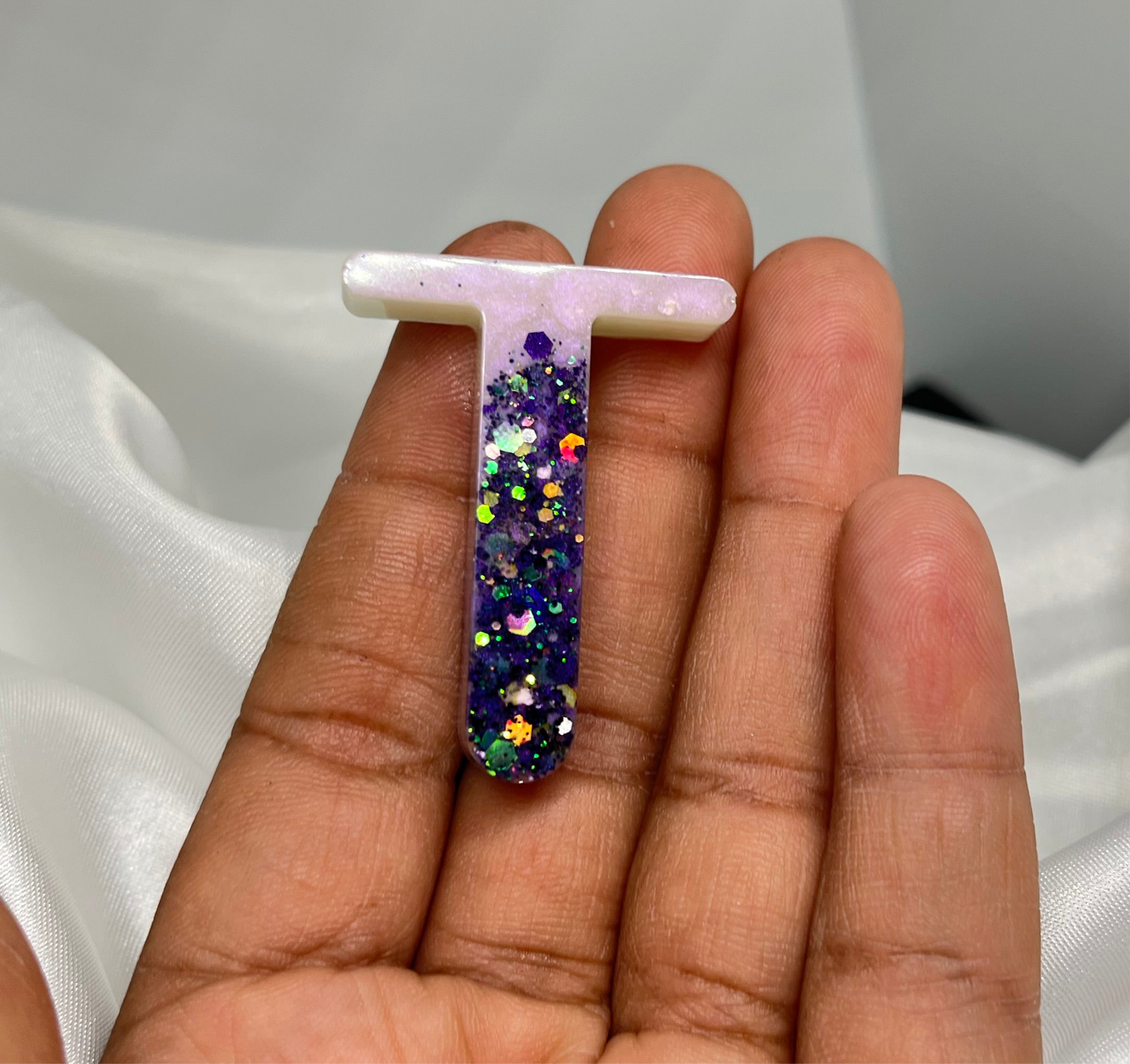 Porte clé Lettre T bling bling