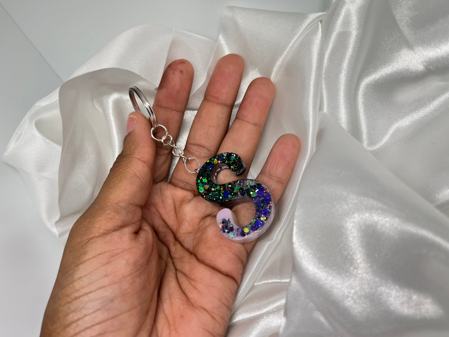 Porte clé Lettre S bling bling