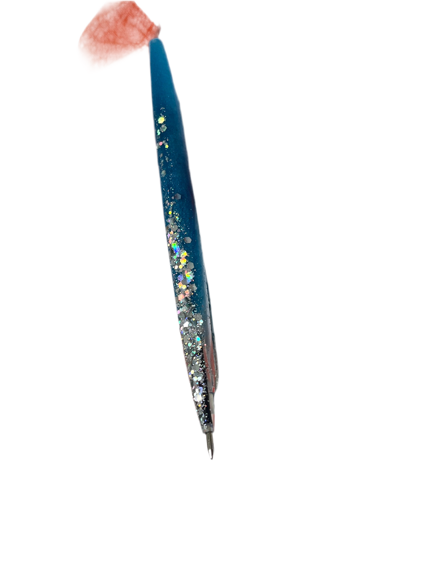 Stylo bleu clair pailletée
