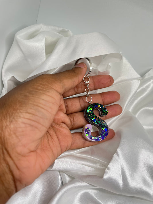 Porte clé Lettre S bling bling