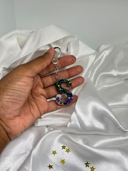 Porte clé Lettre S bling bling