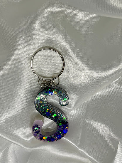 Porte clé Lettre S bling bling