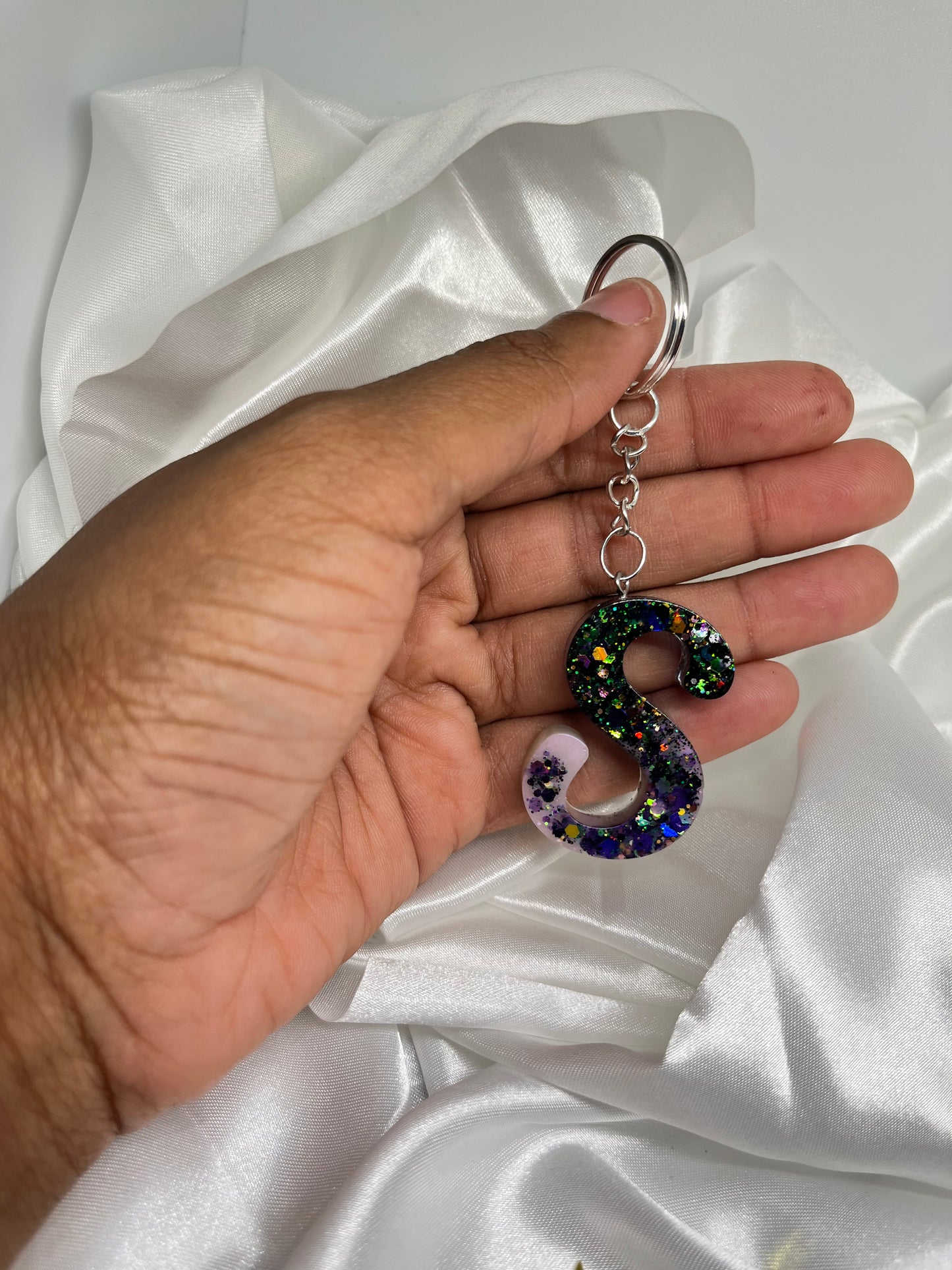 Porte clé Lettre S bling bling